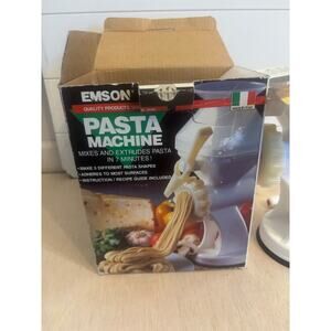 Vintage Emson Pasta Machine 5 Shapes With All Parts And Manual Made In Italy